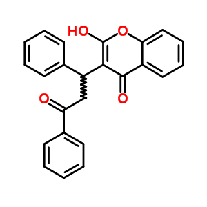 2H-1-benzopyran-2-one,4-hydroxy-3-(3-oxo-1,3-diphenylpropyl)-Structure,10475-15-7Structure 2H-1-benzopyran-2-one,4-hydroxy-3-(3-oxo-1,3-diphenylpropyl)- Structure,10475-15-7Structure