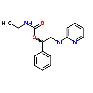 (7CI,8CI)-乙基氨基甲酸 a-[(2-吡啶氨基)甲基]芐基酯鹽酸鹽結(jié)構(gòu)式_1092-62-2結(jié)構(gòu)式