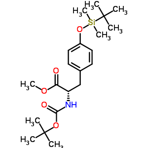 O-叔丁基二甲基甲硅烷基-N-叔丁氧基羰基-L-酪氨酸甲酯結構式_112196-57-3結構式