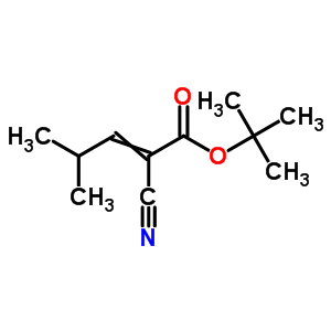 2-Pentenoic acid,2-cyano-4-methyl-, 1,1-dimethylethyl esterStructure,1187-30-0Structure 2-Pentenoic acid,2-cyano-4-methyl-, 1,1-dimethylethyl ester Structure,1187-30-0Structure