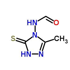 Formamide,n-(1,5-dihydro-3-methyl-5-thioxo-4h-1,2,4-triazol-4-yl)-Structure,13228-79-0Structure Formamide,n-(1,5-dihydro-3-methyl-5-thioxo-4h-1,2,4-triazol-4-yl)- Structure,13228-79-0Structure