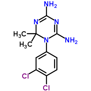 1,3,5-Triazine-2,4-diamine, 1-(3,4-dichlorophenyl)-1,6-dihydro-6,6-dimethyl-Structure,13344-99-5Structure 1,3,5-Triazine-2,4-diamine, 1-(3,4-dichlorophenyl)-1,6-dihydro-6,6-dimethyl- Structure,13344-99-5Structure
