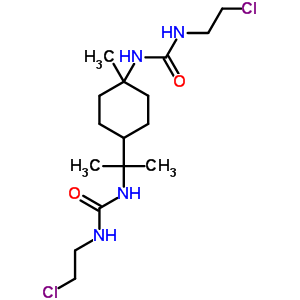 3-(2-氯乙基)-1-[2-[4-(2-氯乙基氨基甲酰氨基)-4-甲基-環(huán)己基]丙烷-2-基]脲結(jié)構(gòu)式_13908-64-0結(jié)構(gòu)式