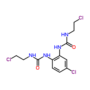 3-[5-氯-2-(2-氯乙基氨基甲酰氨基)苯基]-1-(2-氯乙基)脲結(jié)構(gòu)式_13908-66-2結(jié)構(gòu)式