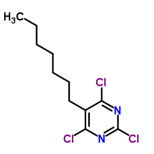 2,4,6-三氯-5-庚基-嘧啶結構式_14077-71-5結構式