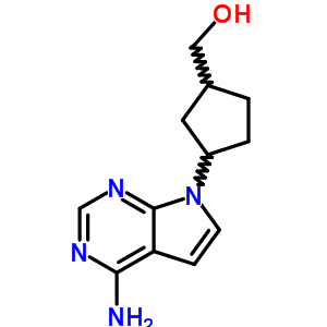 順式-(9CI)-3-(4-氨基-7H-吡咯并[2,3-d]嘧啶-7-基)-環(huán)戊烷甲醇結(jié)構(gòu)式_14168-08-2結(jié)構(gòu)式