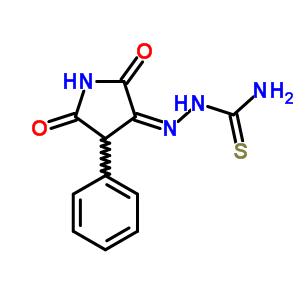 Hydrazinecarbothioamide,2-(2,5-dioxo-4-phenyl-3-pyrrolidinylidene)-Structure,14231-36-8Structure Hydrazinecarbothioamide,2-(2,5-dioxo-4-phenyl-3-pyrrolidinylidene)- Structure,14231-36-8Structure