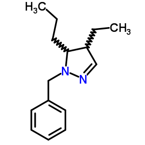 4-乙基-4,5-二氫-1-(苯基甲基)-5-丙基-1H-吡唑結(jié)構(gòu)式_14339-26-5結(jié)構(gòu)式