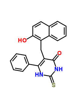 5-((2-Hydroxy-1-naphthyl)methyl)-2-mercapto-6-phenyl-4-pyrimidinolStructure,14513-15-6Structure 5-((2-Hydroxy-1-naphthyl)methyl)-2-mercapto-6-phenyl-4-pyrimidinol Structure,14513-15-6Structure