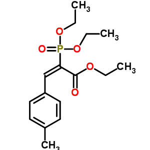 2-Propenoic acid,2-(diethoxyphosphinyl)-3-(4-methylphenyl)-, ethyl esterStructure,14656-24-7Structure 2-Propenoic acid,2-(diethoxyphosphinyl)-3-(4-methylphenyl)-, ethyl ester Structure,14656-24-7Structure