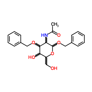 1,3-O-二芐基-N-乙?；?β-D-氨基葡萄糖結(jié)構(gòu)式_14855-31-3結(jié)構(gòu)式