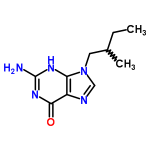 6H-purin-6-one,2-amino-1,9-dihydro-9-(2-methylbutyl)-Structure,14937-70-3Structure 6H-purin-6-one,2-amino-1,9-dihydro-9-(2-methylbutyl)- Structure,14937-70-3Structure