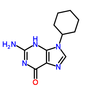 6H-purin-6-one,2-amino-9-cyclohexyl-1,9-dihydro-Structure,14937-71-4Structure 6H-purin-6-one,2-amino-9-cyclohexyl-1,9-dihydro- Structure,14937-71-4Structure