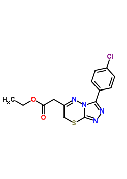 3-(4-氯苯基)-7H-[1,2,4]噻唑并[3,4-b][1,3,4]-6-噻二嗪]-乙酸乙酯結(jié)構(gòu)式_150536-08-6結(jié)構(gòu)式