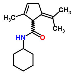 n-環(huán)己基-2-甲基-5-(1-甲基亞乙基)-2-環(huán)戊烯-1-羧酰胺結(jié)構(gòu)式_15093-31-9結(jié)構(gòu)式