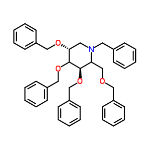 N-芐基-2,3,4,6-四-O-芐基-1,5-二脫氧-亞氨基-L-艾杜糖醇結(jié)構(gòu)式_151963-95-0結(jié)構(gòu)式