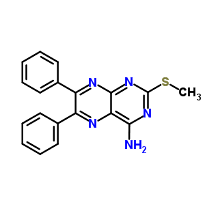 4-Pteridinamine,2-(methylthio)-6,7-diphenyl-Structure,15263-43-1Structure 4-Pteridinamine,2-(methylthio)-6,7-diphenyl- Structure,15263-43-1Structure