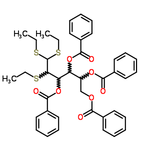 2-S-乙基-2-硫代-D-葡萄糖二乙基 二硫代乙縮醛, 四苯甲酸 (9CI)結(jié)構(gòu)式_15356-39-5結(jié)構(gòu)式