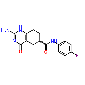 6-Quinazolinecarboxamide,2-amino-n-(4-fluorophenyl)-3,4,5,6,7,8-hexahydro-4-oxo-Structure,1543-24-4Structure 6-Quinazolinecarboxamide,2-amino-n-(4-fluorophenyl)-3,4,5,6,7,8-hexahydro-4-oxo- Structure,1543-24-4Structure