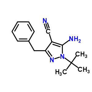 5-Amino-1-tert-butyl-3-phenylmethyl-4-cyanopyrazole Structure,158001-18-4Structure