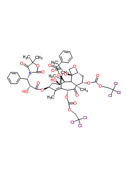 4-乙酰氧基-13-{[3-(5,5-二甲基-2,4-二氧代-1,3-惡唑烷-3-基)-2-羥基-3-苯基丙?；鵠氧基}-1-羥基-9-氧代-7,10-二{[(2,2,2-三氯乙氧基)羰基]氧基}-5,20-環(huán)氧紫杉-11-烯-2-基苯甲酸酯結構式_160651-94-5結構式