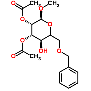 6-O-芐基-2,3-二-O-乙?；?甲基-alpha-D-吡喃葡萄糖苷結(jié)構(gòu)式_162284-50-6結(jié)構(gòu)式
