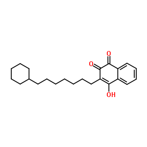 1,4-Naphthalenedione,2-(7-cyclohexylheptyl)-3-hydroxy-Structure,16275-31-3Structure 1,4-Naphthalenedione,2-(7-cyclohexylheptyl)-3-hydroxy- Structure,16275-31-3Structure
