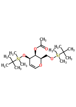 4-O-乙酰基-3,6-二-O-(叔丁基二甲基甲硅烷基)-D-半乳醛結(jié)構(gòu)式_163381-38-2結(jié)構(gòu)式