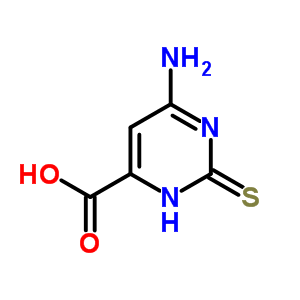 4-Pyrimidinecarboxylicacid, 6-amino-1,2-dihydro-2-thioxo-Structure,16490-16-7Structure 4-Pyrimidinecarboxylicacid, 6-amino-1,2-dihydro-2-thioxo- Structure,16490-16-7Structure