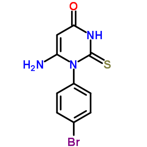 6-氨基-1-(4-溴苯基)-2,3-二氫-2-硫氧代-4(1H)-嘧啶酮結(jié)構(gòu)式_16837-12-0結(jié)構(gòu)式