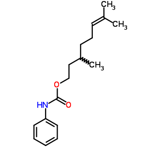 3,7-二甲基-6-辛烯-1-醇 1-(N-苯基氨基甲酸酯)結(jié)構(gòu)式_16930-36-2結(jié)構(gòu)式