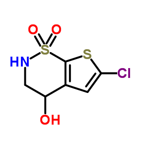 6-氯-4-羥基-3,4-二氫-2H-噻吩并[3,2-e][1,2]噻嗪1,1-二氧化物結(jié)構(gòu)式_171274-01-4結(jié)構(gòu)式