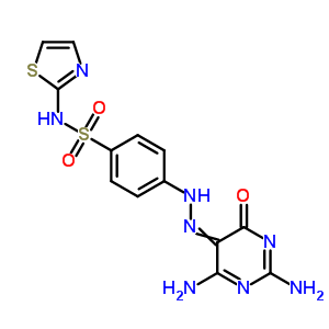 4-[2-(2,4-二氨基-6-氧代-嘧啶-5-基)肼基]-n-(1,3-噻唑-2-基)苯磺酰胺結(jié)構(gòu)式_17174-59-3結(jié)構(gòu)式