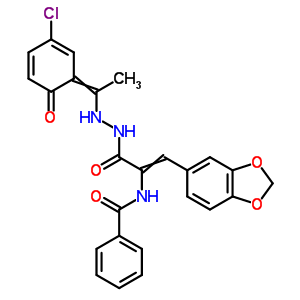 3-(1,3-苯并二氧雜環(huán)戊烯-5-基)-2-(苯甲?；被?-2-丙酸 2-[1-(5-氯-2-羥基苯基)亞乙基]肼結(jié)構(gòu)式_17178-86-8結(jié)構(gòu)式