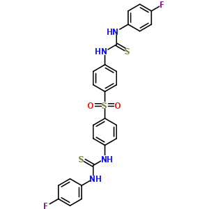 3-(4-氟苯基)-1-[4-[4-[(4-氟苯基)硫代氨基甲酰氨基]苯基]磺?；交鵠硫代脲結(jié)構(gòu)式_17312-27-5結(jié)構(gòu)式