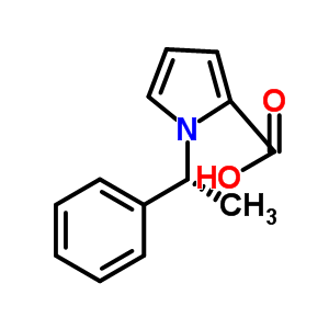 (R)-1-(1-苯基乙基)-1H-吡咯-2-羧酸結構式_173989-76-9結構式