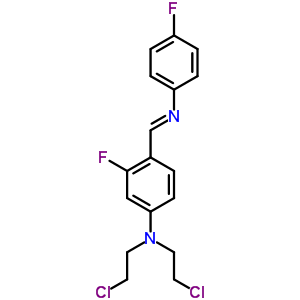 N,N-雙(2-氯乙基)-3-氟-4-[(4-氟苯基)亞氨基甲基]苯胺結(jié)構(gòu)式_1744-54-3結(jié)構(gòu)式