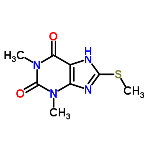 1H-purine-2,6-dione,3,9-dihydro-1,3-dimethyl-8-(methylthio)-Structure,1784-71-0Structure 1H-purine-2,6-dione,3,9-dihydro-1,3-dimethyl-8-(methylthio)- Structure,1784-71-0Structure