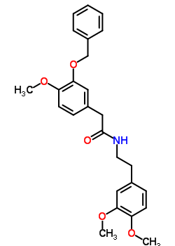 n-[2-(3,4-二甲氧基苯基)乙基]-4-甲氧基-3-(苯基甲氧基)-苯乙酰胺結(jié)構(gòu)式_18028-10-9結(jié)構(gòu)式