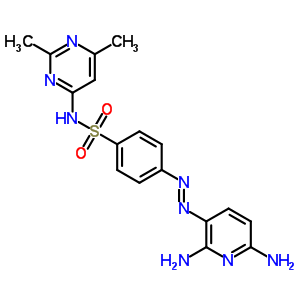 4-(2,6-二氨基吡啶-3-基)二氮雜烯-n-(2,6-二甲基嘧啶-4-基)苯磺酰胺結(jié)構(gòu)式_18074-64-1結(jié)構(gòu)式