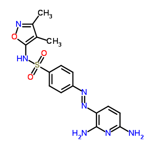 4-(2,6-二氨基吡啶-3-基)二氮雜烯-n-(3,4-二甲基噁唑-5-基)苯磺酰胺結(jié)構(gòu)式_18074-65-2結(jié)構(gòu)式