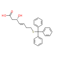 (S,E)-3-羥基-7-(三苯甲游基硫代)-4-庚烯酸結(jié)構(gòu)式_180973-24-2結(jié)構(gòu)式
