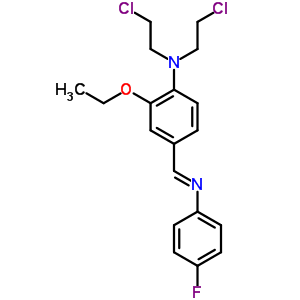 N,N-雙(2-氯乙基)-2-乙氧基-4-[(4-氟苯基)亞氨基甲基]苯胺結(jié)構(gòu)式_1814-60-4結(jié)構(gòu)式