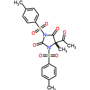 5-乙酰基-5-甲基-1,3-雙[(4-甲基苯基)磺?；鵠-2,4-咪唑啉二酮結(jié)構(gòu)式_18354-47-7結(jié)構(gòu)式