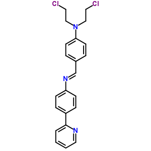 N,N-雙(2-氯乙基)-4-[(4-吡啶-2-基苯基)亞氨基甲基]苯胺結(jié)構(gòu)式_18471-81-3結(jié)構(gòu)式