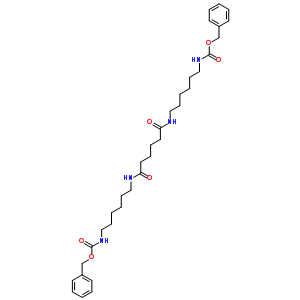 n-[6-[5-(6-苯基甲氧基羰基氨基己基氨基甲酰)戊?；被鵠己基]氨基甲酸芐酯結(jié)構(gòu)式_18885-95-5結(jié)構(gòu)式