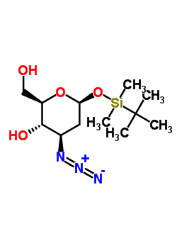 3-疊氮基-2 3-雙脫氧-1-o-(叔丁基二甲基甲硅烷基)-β-D-arabino-己基吡喃糖結(jié)構(gòu)式_189454-43-1結(jié)構(gòu)式