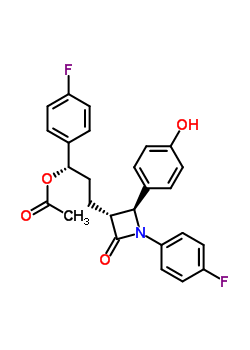 (3R,4S)-3-[(3S)-3-(乙?；趸?-3-(4-氟苯基)丙基]-1-(4-氟苯基)-4-(4-羥基苯基)-2-氮雜啶酮結(jié)構(gòu)式_190448-46-5結(jié)構(gòu)式