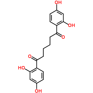 1,6-Bis(2,4-dihydroxyphenyl)hexane-1,6-dioneStructure,19343-47-6Structure 1,6-Bis(2,4-dihydroxyphenyl)hexane-1,6-dione Structure,19343-47-6Structure