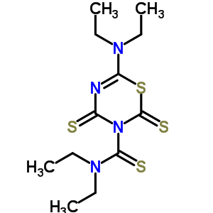 6-二乙基氨基-N,N-二乙基-2,4-二磺?；?1,3,5-噻二嗪-3-硫代甲酰胺結構式_19801-74-2結構式